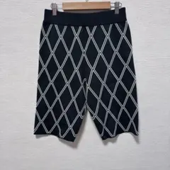 yuw ハーフ　ニット　パンツ　ショートパンツ　トラックパンツ　緑