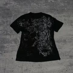 grunge - y2k 十字架 Cross skull T-shirt -黒