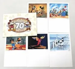 ミッキーマウス 70周年記念 ポストカードセット　絵入りはがき　5枚セット