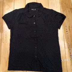 アニエスベー　半袖ドットブラウス　サイズ2