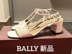 BALLY◎試着のみ新品保管品 白レザーキャンバスサンダル◆ハーフラバー貼済のサムネイル