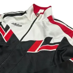 【80s】オールドアディダス　 デサント時代　トラックジャケット　ブラック　L