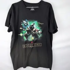 【ディズニー】ローグワン スターウォーズ Tシャツ ブラック メンズ Lサイズ