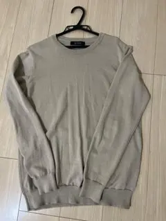 nano universe ベージュ クルーネックセーター