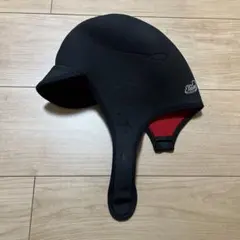 最終値下げ　Tabie ネオプレン サーフキャップ　ムラスポ　ブラック/レッド