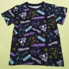 ポケットモンスター ピカチュウ 総柄 Tシャツ ブラックのサムネイル