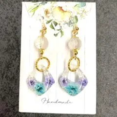 ≪306 ブルー≫レジンピアス 400円 - メルカリ