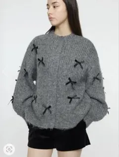 moussy RIBBON FANCY カーディガン　マウジー