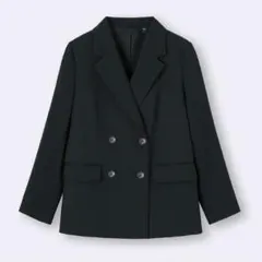 GU ダブルブレストジャケット ブラック　S