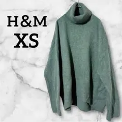 美品✨ H&M タートルネック セーター 【XS】 グリーン