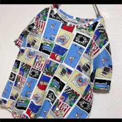 ZARA ザラ Tシャツ カットソー 半袖 総柄 コミック風 Mのサムネイル