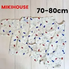 MIKI HOUSE FIRST ベビー甚平 金魚柄 70-80cm