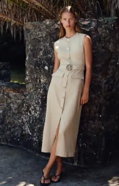 ZARA シームワンピース ZARA シームワンピース 白デニム ミニワンピ - メルカリ