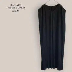RADIATE✨美品✨プリーツワンピース　膝下丈　フレンチスリーブ　ストレッチ