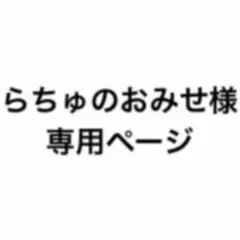 らちゅのおみせ様専用ページ