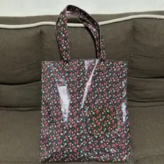 トートバッグ　エコバッグ　手提げ　花柄　花模様　フラワープリントバッグ
