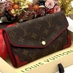 ルイヴィトン ポルトフォイユ サラ レティーロ コクリコ レッド 赤 長財布