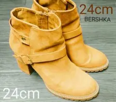 未使用 ショートブーツ スウェード キャメル 24cm