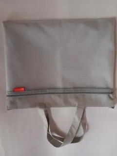 メッシュ トートバッグ グレー ファスナー付き