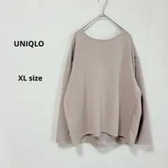 UNIQLO ユニクロ　ストレッチダブルフェイスプルオーバー　XL ピンク　長袖