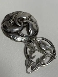 X*x様 GEORG JENSEN ジョージジェンセン ブローチ2個まとめ　92のサムネイル