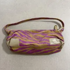 ungaro ゼブラ柄 ハンドバッグ パープル×ベージュ