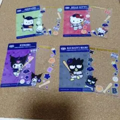 タイトーくじ　侍JAPANサンリオコラボ　G賞　クリアカード　4セット