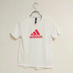 adidas 半袖Tシャツ ロゴプリント ホワイト S 薄手 スポーツ 春夏