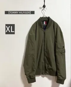 トミーヒルフィガー メンズ カーキ XL ジャンバー 美品