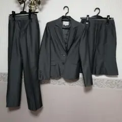 美品　スーツ3点セット9号　美品 しまむら　グレー　M