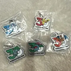 ポケモン30周年メタルチャームマスコット5個セット