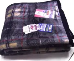 日本製 アクリル・レーヨン ニューマイヤー毛布 温泉毛布 チェック柄 シングル