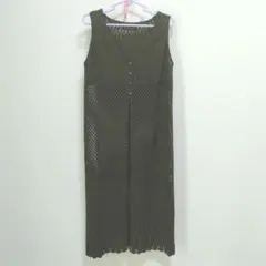 GORGE ロングニットベスト カーキのサムネイル