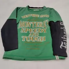 【中古】EightBeat vintage 緑色と黒色 トレーナー 150