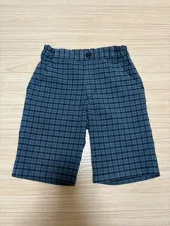 familiar 緑 チェック ハーフパンツ 100