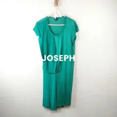 JOSEPH　グリーン色のシルク１００%ワンピース　M　アシンメトリーのサムネイル