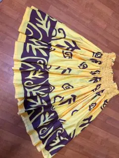 Tahiti Imports パウスカート フラダンス イエロー ブラウンのサムネイル