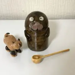 希少 入手困難】小林牧牛 陶器置き物 陶人形2体セット - メルカリ