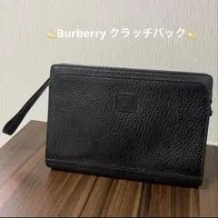 【希少】Burberry クラッチバック　セカンドバッグ　ヴィンテージ　シボ革