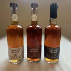 山崎蒸留所樽出原酒　10年、12年、15年 セット サントリー 山崎蒸留所 樽出原酒 15年 190ml プラスチックケース入