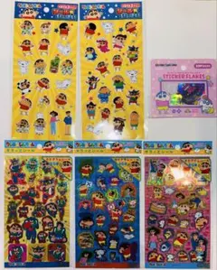 クレヨンしんちゃん ホログラムシール他 計6枚セット売り