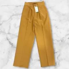 新品タグ付きケービーエフ KBF KBF+ セミワイドパンツ∴ （CAMEL）