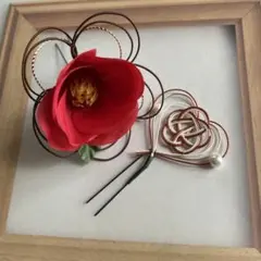 お正月飾り クラフトバンド壁飾り ハンドメイド 梅と椿 - メルカリ