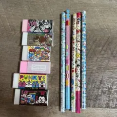 平成レトロ　鉛筆・消しゴムセット