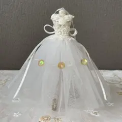 【ドレス型オブジェ】トルソー ミニチュアドレス　ウェディング風
