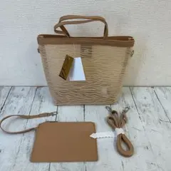At colllection ヴァインメッシュ2WAYトート ゼブラBE 未使用