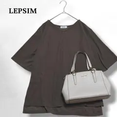 【LEPSIM】半袖カットソー/Vネック/ゆったり/無地/シンプル/フリーサイズのサムネイル
