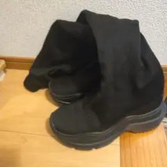 yello ブラック　ダブルスニーカー　ブーツ　S 22.5 YELLO DOUBLE SNEAKER ブーツ S ブラック yelloブーツ S YELLO / SOY