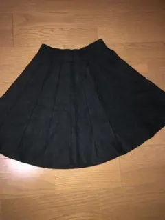 ブラック プリーツミニスカート　冬用のサムネイル