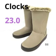 クロックス　ファー付きレインブーツ 23.0　雪道にも